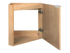 Móvel lavatório de canto suspenso natural claro com lavatório C56 x A50 x L39 cm MANODO