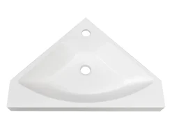 Móvel lavatório de canto suspenso natural claro com lavatório C56 x A50 x L39 cm MANODO