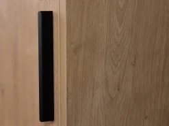Móvel lavatório de fixar na parede natural claro e preto, C40 x A52 x L22 cm, LOPENA