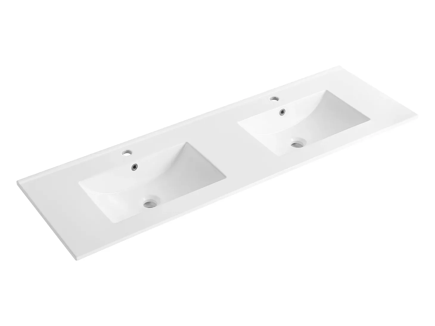Móvel lavatório duplo de encastrar cor natural clara e preto 150 cm - SABURI