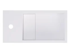 Móvel lavatório suspenso branco solid surface com nicho 40 cm - PUMORI