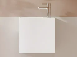 Móvel lavatório suspenso em solid surface com nicho 40 cm - PUMORI