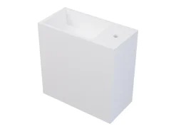 Móvel lavatório suspenso em solid surface com nicho 40 cm - PUMORI