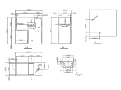 Móvel lavatório suspenso em solid surface com nicho 40 cm - PUMORI