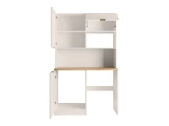 Móvel multifunções para kitchenette e lavandaria - Com bancada de trabalho 120 cm - Bege e natural - CARMEO