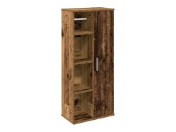 Móvel p/ casa banho c/ suporte rolos 39x22x90 cm madeira velha