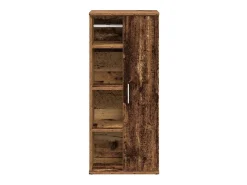 Móvel p/ casa banho c/ suporte rolos 39x22x90 cm madeira velha