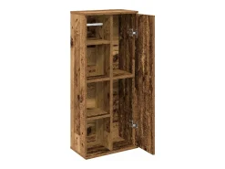 Móvel p/ casa banho c/ suporte rolos 39x22x90 cm madeira velha