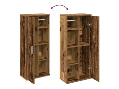 Móvel p/ casa banho c/ suporte rolos 39x22x90 cm madeira velha