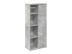 Móvel p/ casa banho c/ suporte rolos 39x22x90 cm cinza cimento