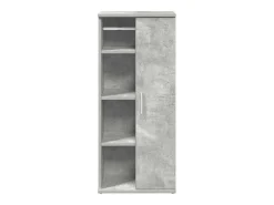 Móvel p/ casa banho c/ suporte rolos 39x22x90 cm cinza cimento