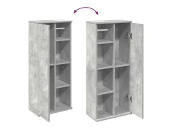 Móvel p/ casa banho c/ suporte rolos 39x22x90 cm cinza cimento