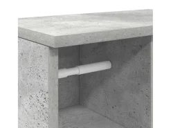 Móvel p/ casa banho c/ suporte rolos 39x22x90 cm cinza cimento