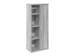 Móvel p/ casa banho c/ suporte rolos 39x22x90 cm sonoma cinza