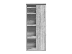 Móvel p/ casa banho c/ suporte rolos 39x22x90 cm sonoma cinza