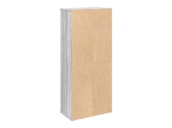 Móvel p/ casa banho c/ suporte rolos 39x22x90 cm sonoma cinza