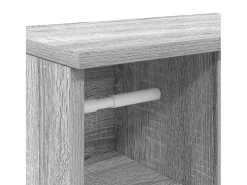 Móvel p/ casa banho c/ suporte rolos 39x22x90 cm sonoma cinza