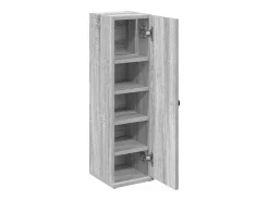 Móvel p/ casa banho c/ suporte rolos 20,5x22x72 cm sonoma cinza