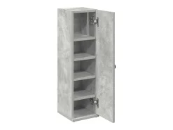Móvel p/ casa banho c/ suporte rolos 20,5x22x72cm cinza cimento