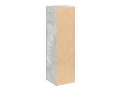 Móvel p/ casa banho c/ suporte rolos 20,5x22x72cm cinza cimento
