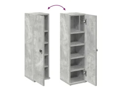 Móvel p/ casa banho c/ suporte rolos 20,5x22x72cm cinza cimento
