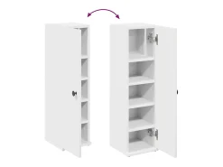 Móvel p/ casa de banho c/ suporte de rolos 20,5x22x72 cm branco
