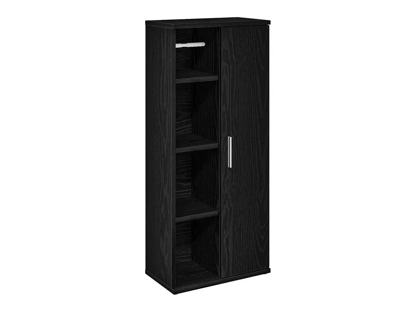 Móvel p/ casa de banho c/ suporte de rolos 39x22x90 cm preto