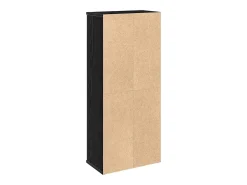 Móvel p/ casa de banho c/ suporte de rolos 39x22x90 cm preto