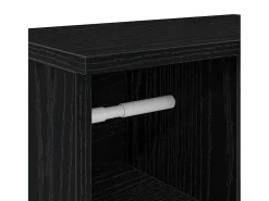 Móvel p/ casa de banho c/ suporte de rolos 39x22x90 cm preto