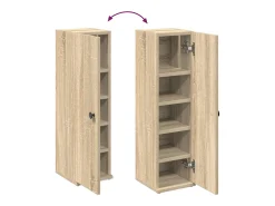 Móvel p/ casa de banho c/ suporte rolos 20,5x22x72cm cor sonoma