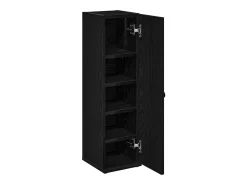 Móvel p/ casa de banho c/ suporte de rolos 20,5x22x72 cm preto