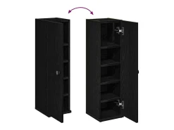 Móvel p/ casa de banho c/ suporte de rolos 20,5x22x72 cm preto