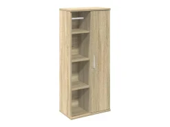 Móvel p/ casa de banho c/ suporte rolos 39x22x90 cm cor sonoma