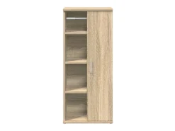Móvel p/ casa de banho c/ suporte rolos 39x22x90 cm cor sonoma