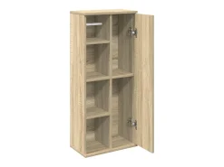 Móvel p/ casa de banho c/ suporte rolos 39x22x90 cm cor sonoma