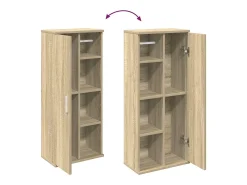 Móvel p/ casa de banho c/ suporte rolos 39x22x90 cm cor sonoma
