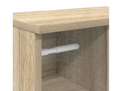 Móvel p/ casa de banho c/ suporte rolos 39x22x90 cm cor sonoma