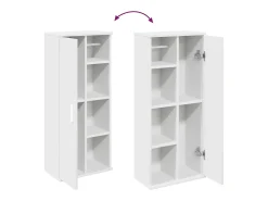 Móvel p/ casa de banho c/ suporte de rolos 39x22x90 cm branco