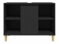 Móvel p/ lavatório 80x33x60 cm derivados de madeira preto