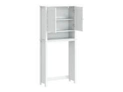 Móvel p/ máquina lavar BERG 76x27x164,5cm madeira maciça branco