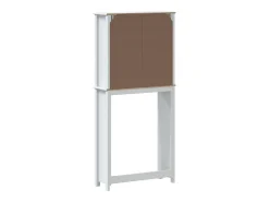 Móvel p/ máquina lavar BERG 76x27x164,5cm madeira maciça branco