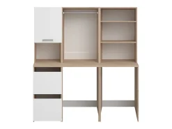 Móvel para 2 máquinas de lavar natural claro e branco C176 x L184 x A66 cm - ERKANO