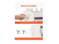Móvel para Arrumação de Brinquedos Infantis SucceBuy, com Estante e Prancheta, com 4 Níveis e 10 Caixas de Plástico Removíveis, para Creches