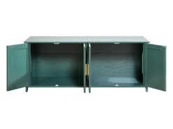 Móvel para Caixa de Areia SucceBuy Gato Armário Esconder Casa de Banho de Gato Interior, com 4 Portas e 2 Entradas, Nicho Esconder-areia em Madeira, 120x45x50 cm