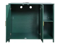 Móvel para Caixa de Areia SucceBuy Gato Autolimpante Armário Esconder Casa Banho Gato, Nicho Esconder-areia, com Separador Removível, Tomada de Corrente, Verde