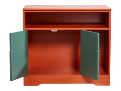 Móvel para Caixa de Areia SucceBuy Gato Armário Esconder Casa de Banho de Gato Interior Moderna, Nicho Esconder-areia em Madeira, Compatível, 79,2x43x71 cm, Verde
