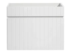 Móvel para colocar sob lavatório suspenso estriado branco 60 cm SATARA