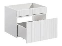 Móvel para colocar sob lavatório suspenso estriado branco 60 cm SATARA
