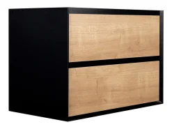 Móvel para colocar sob o lavatório cor natural claro e preto C80 LANNICK