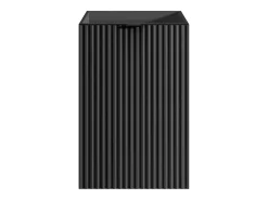 Móvel para lavatório estriado porta reversível preto - A60 x L40 x P22 - VAHIRA
